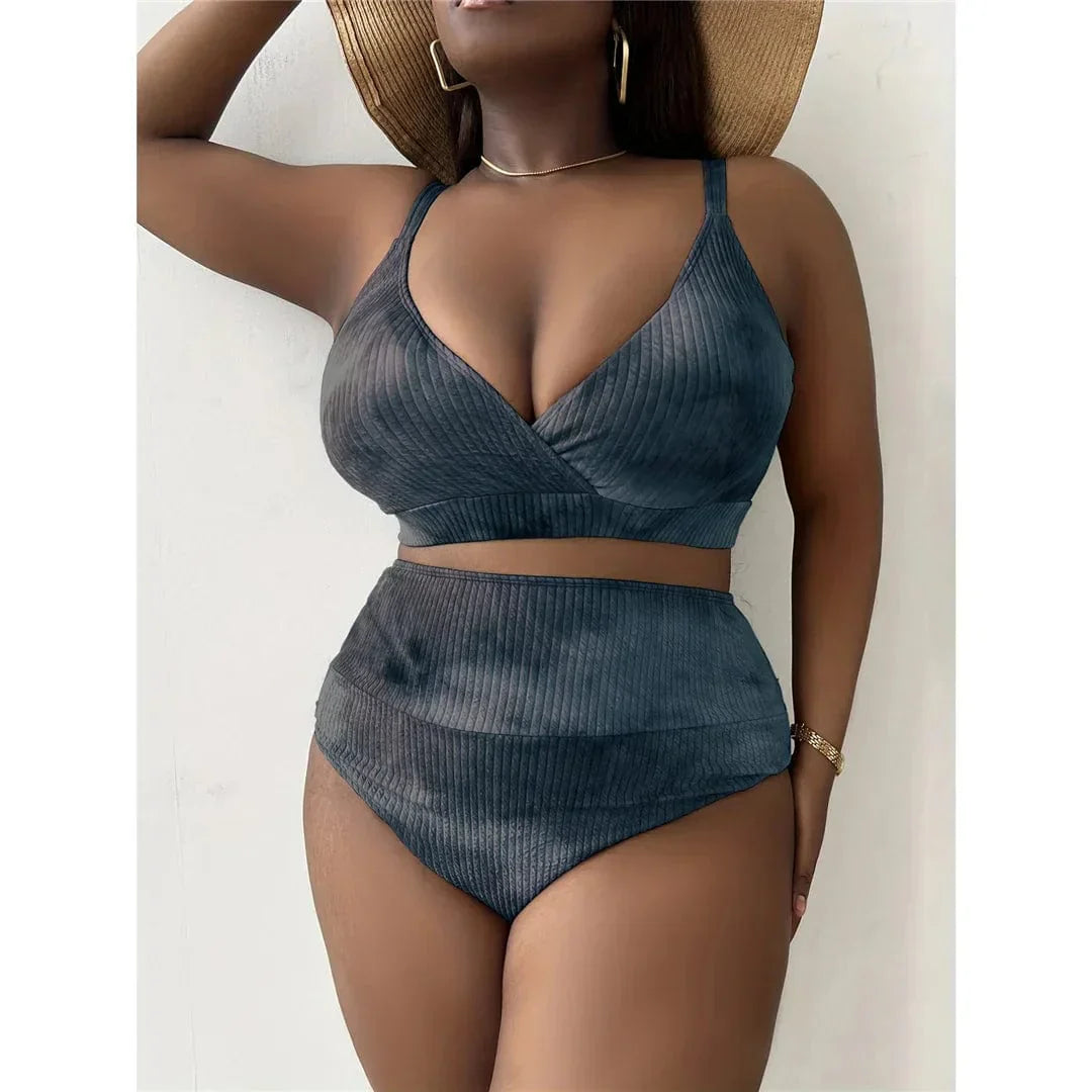 Strój kąpielowy wysokie majtki plus size