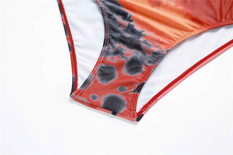 Two-piece swimsuit with adjustable straps