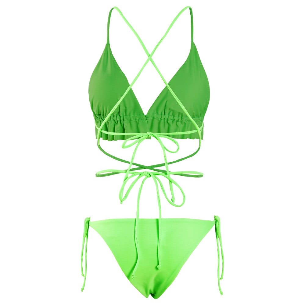 Two-piece swimsuit with lining in the bust.