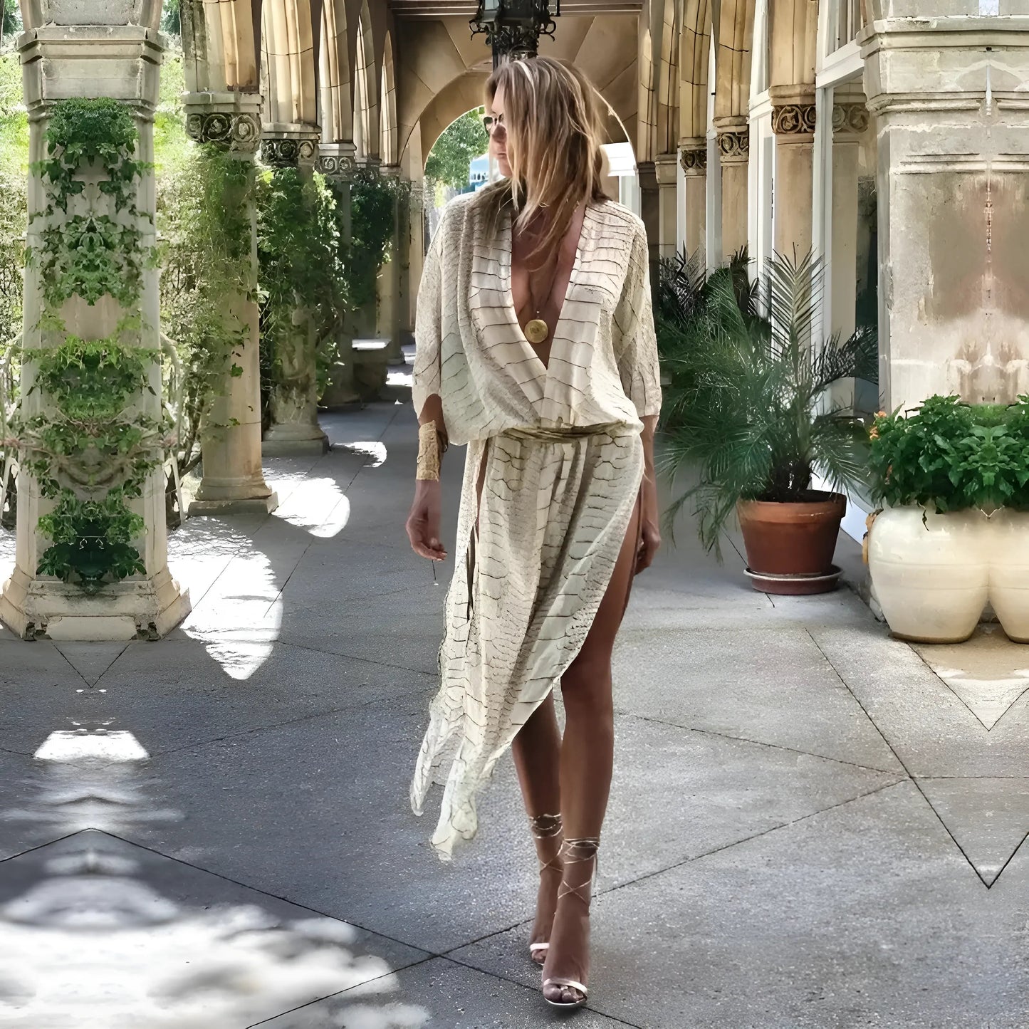 Animal Print Beach Kimono