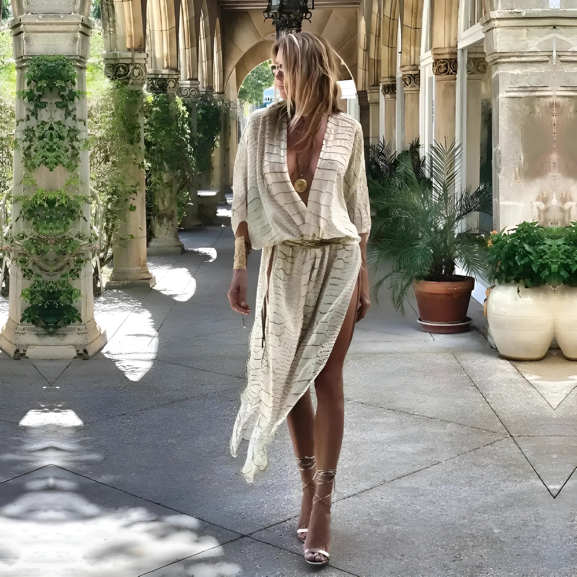 Animal Print Beach Kimono