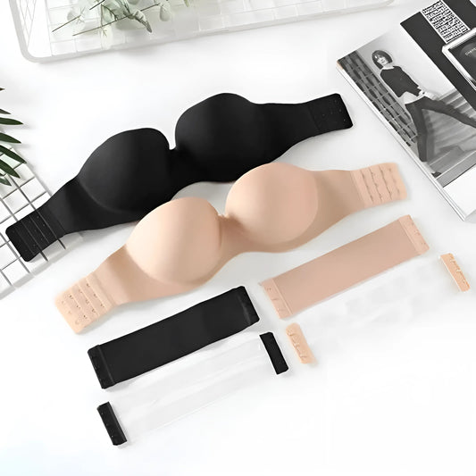 Bardot Bra with Clear Strap Closure