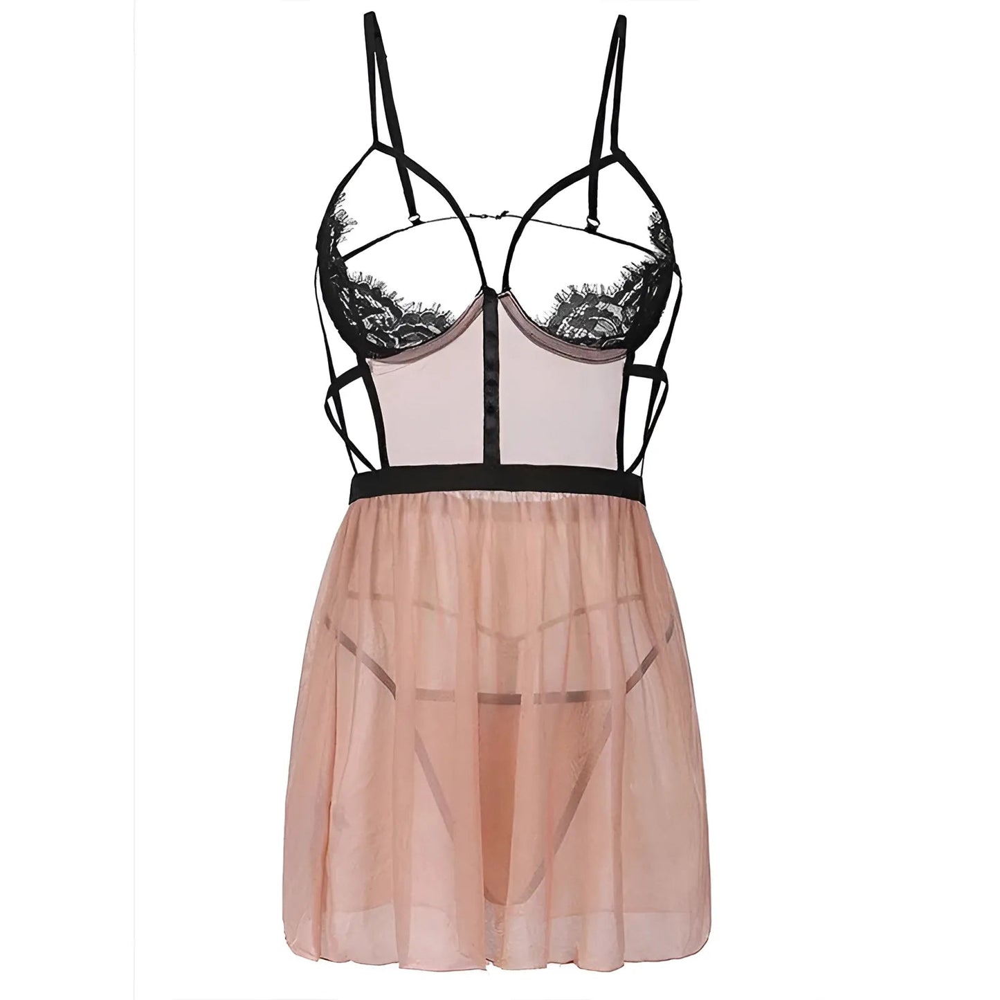 Beige Backless Nightdress