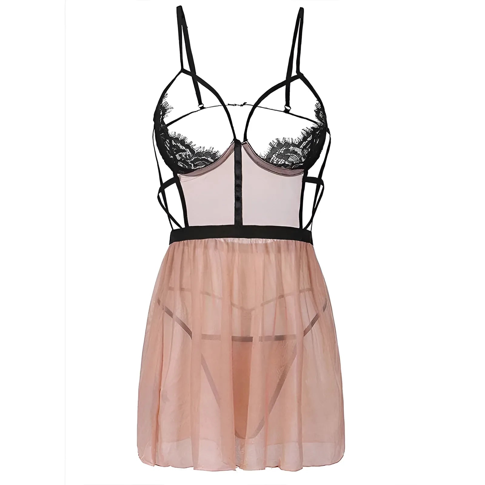 Beige Backless Nightdress