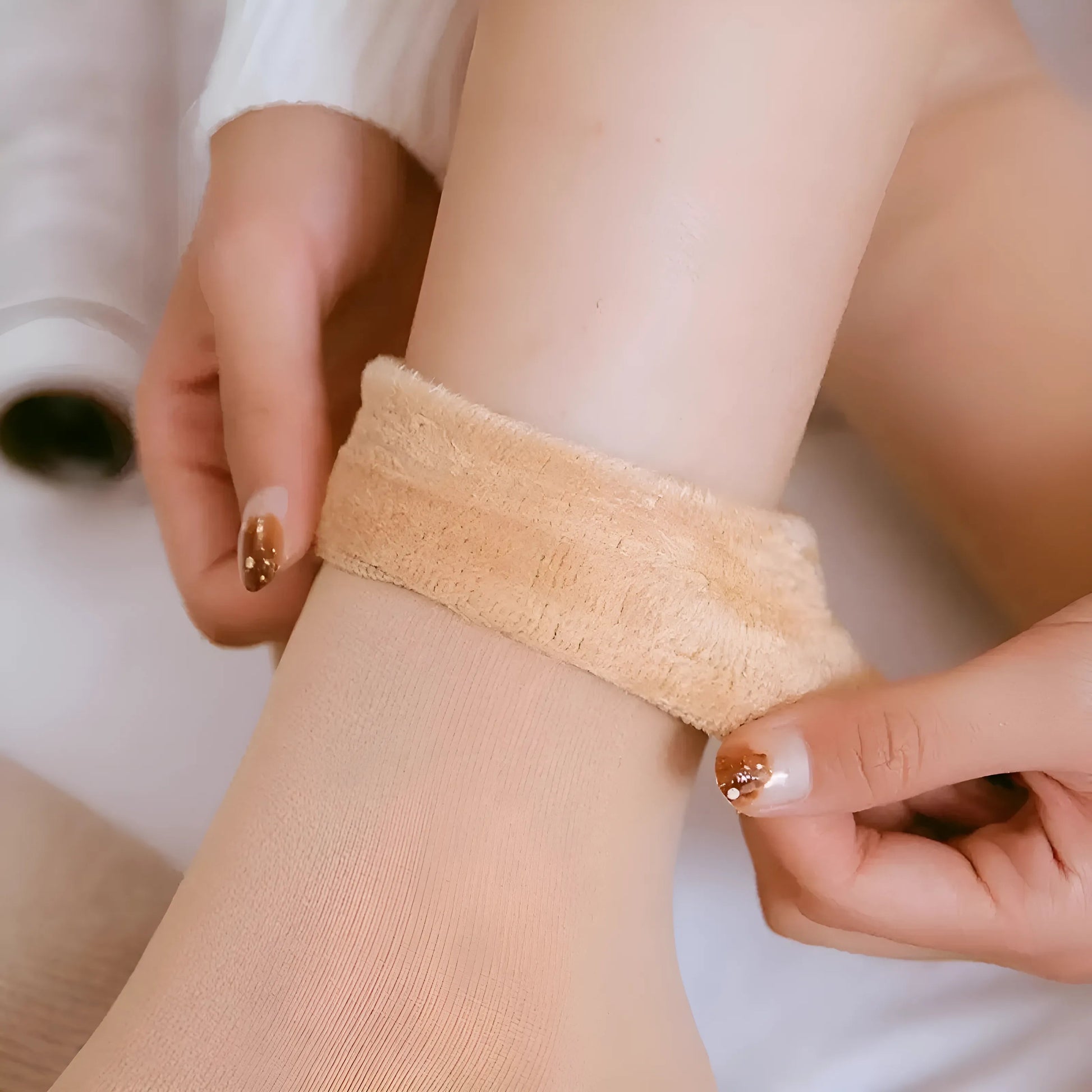Beige Classic Thermal Socks