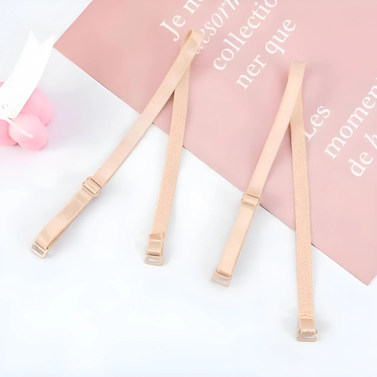 Beige Classic Thin Bra Straps
