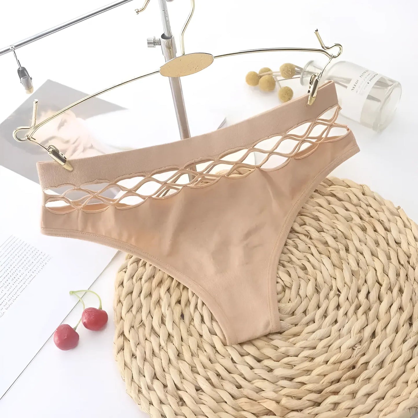 Beige Decorative Mesh Fig Baskets