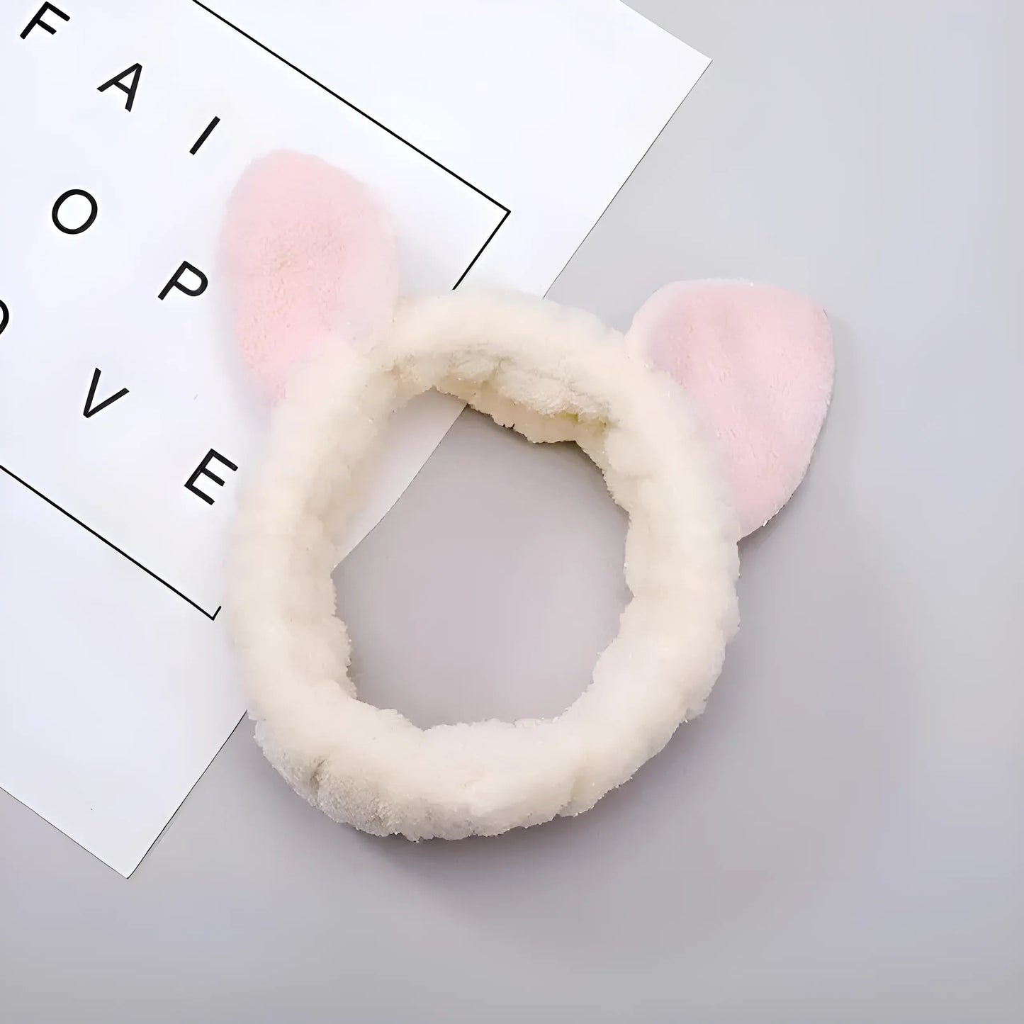 Beige Headband with Ears