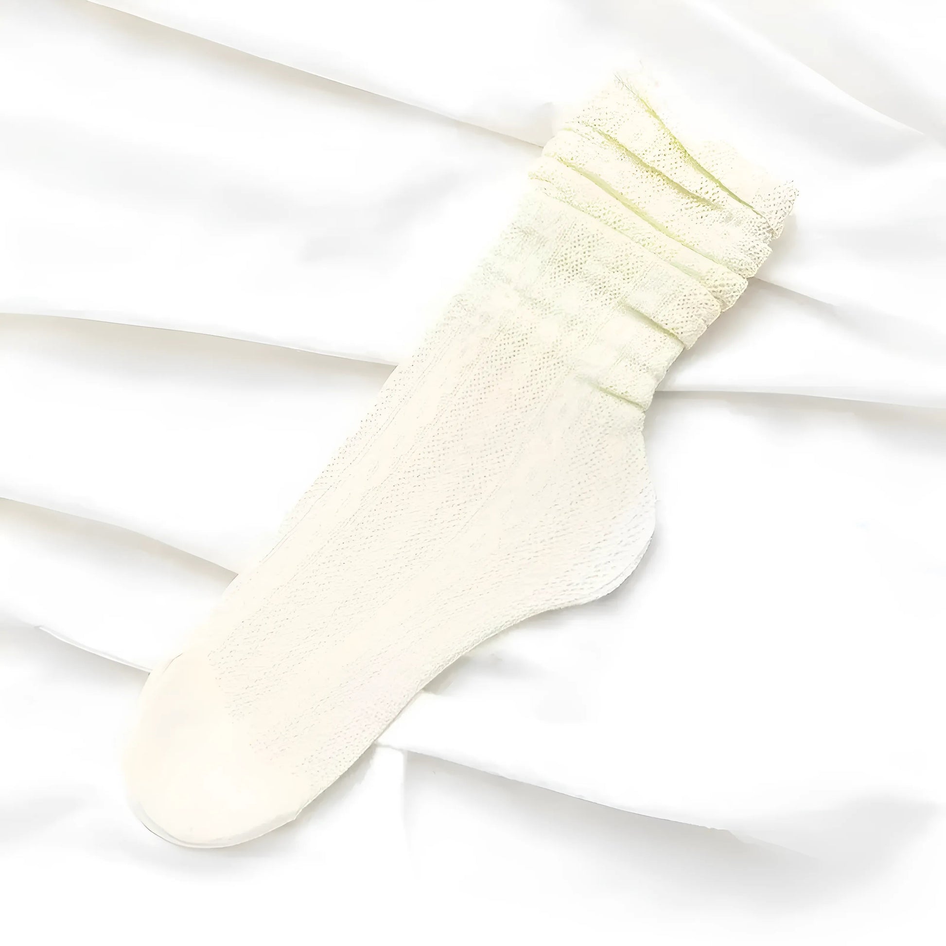 Beige Lace Socks