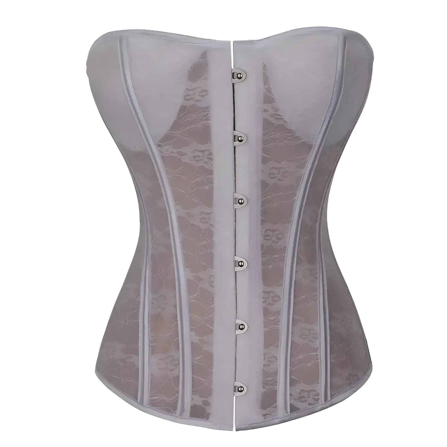 Beige Lace Strapless Women's Corset