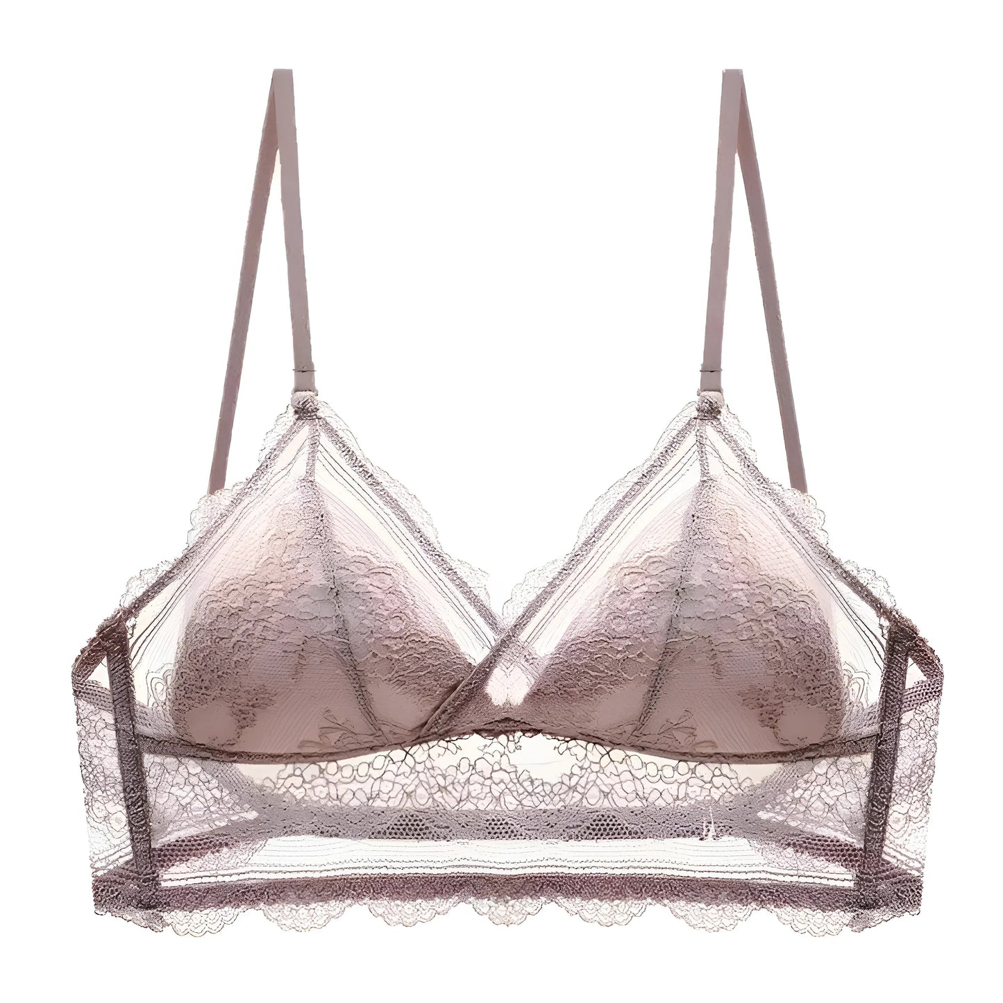 Beige Low-Back Bralette