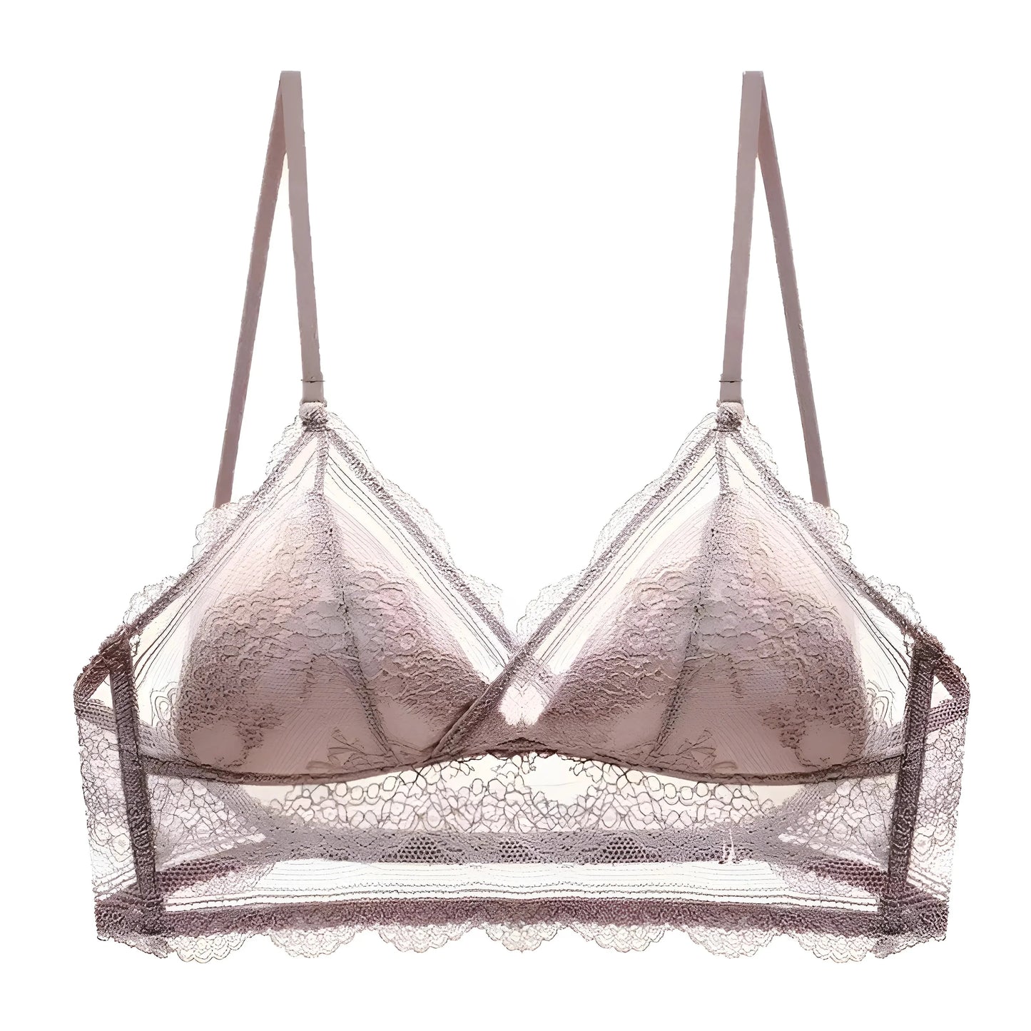 Beige Low-Back Bralette