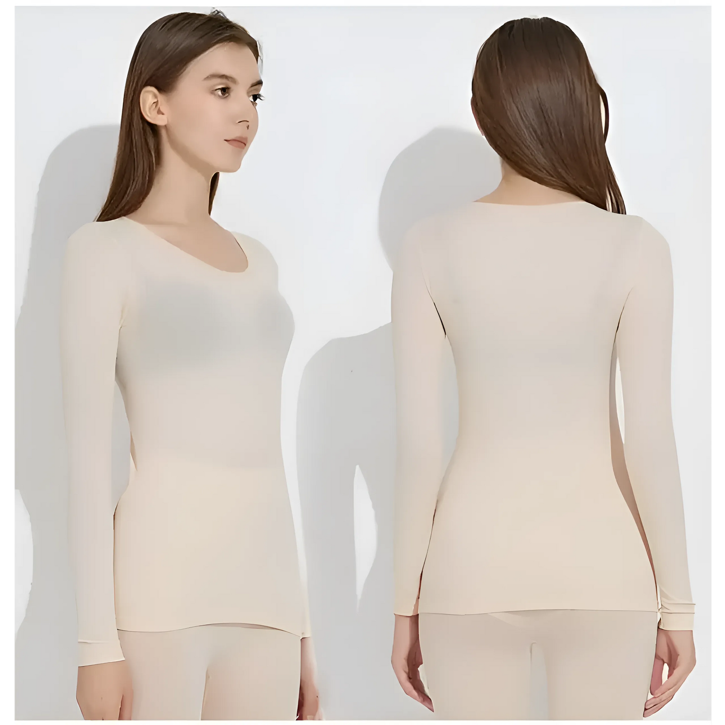 Beige Sheer Thermal Lingerie