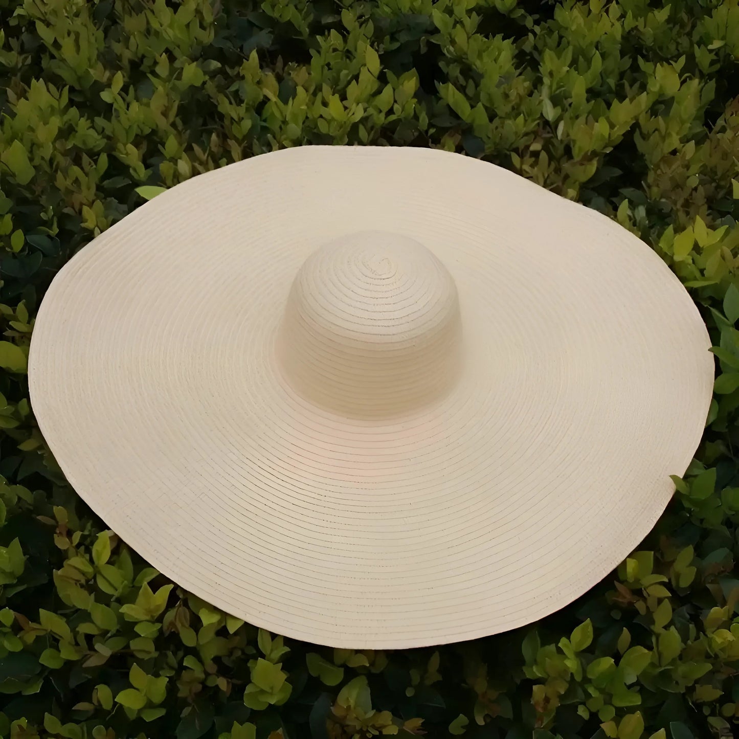 Beige Wide Brim Beach Hat