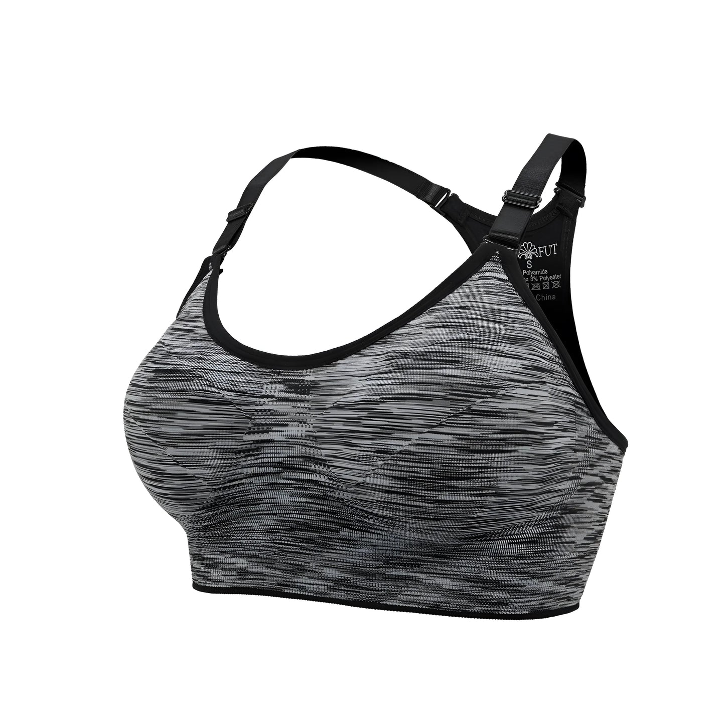 Black Breathable Sports Bra