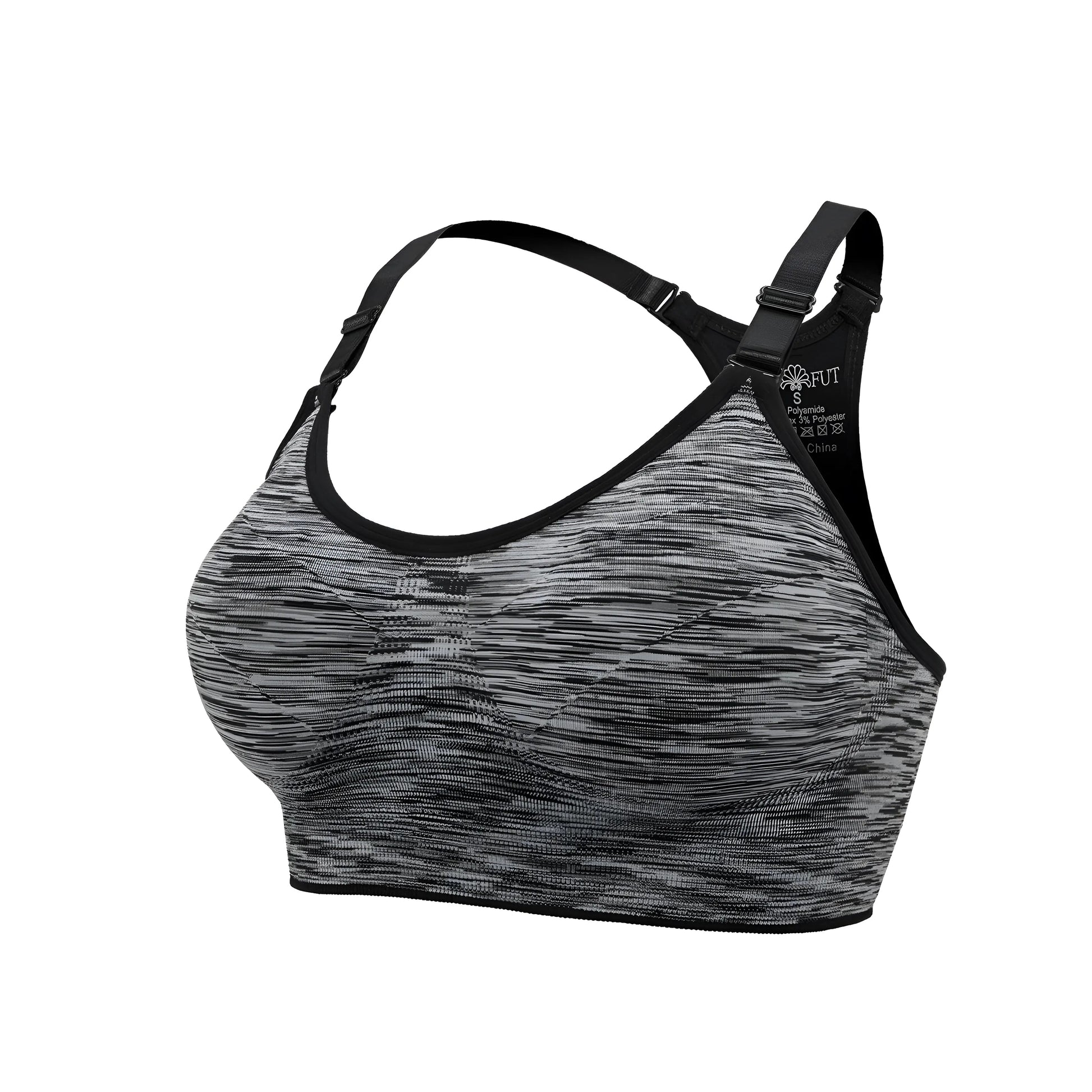 Black Breathable Sports Bra