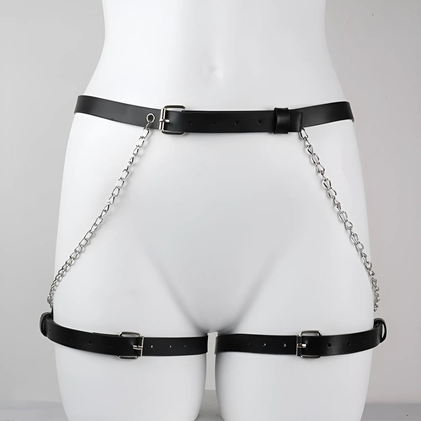 Black Chain Thigh and Hip Harness