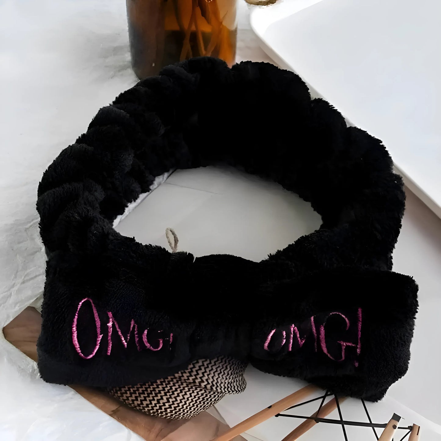 Black Fluffy Hairband OMG!
