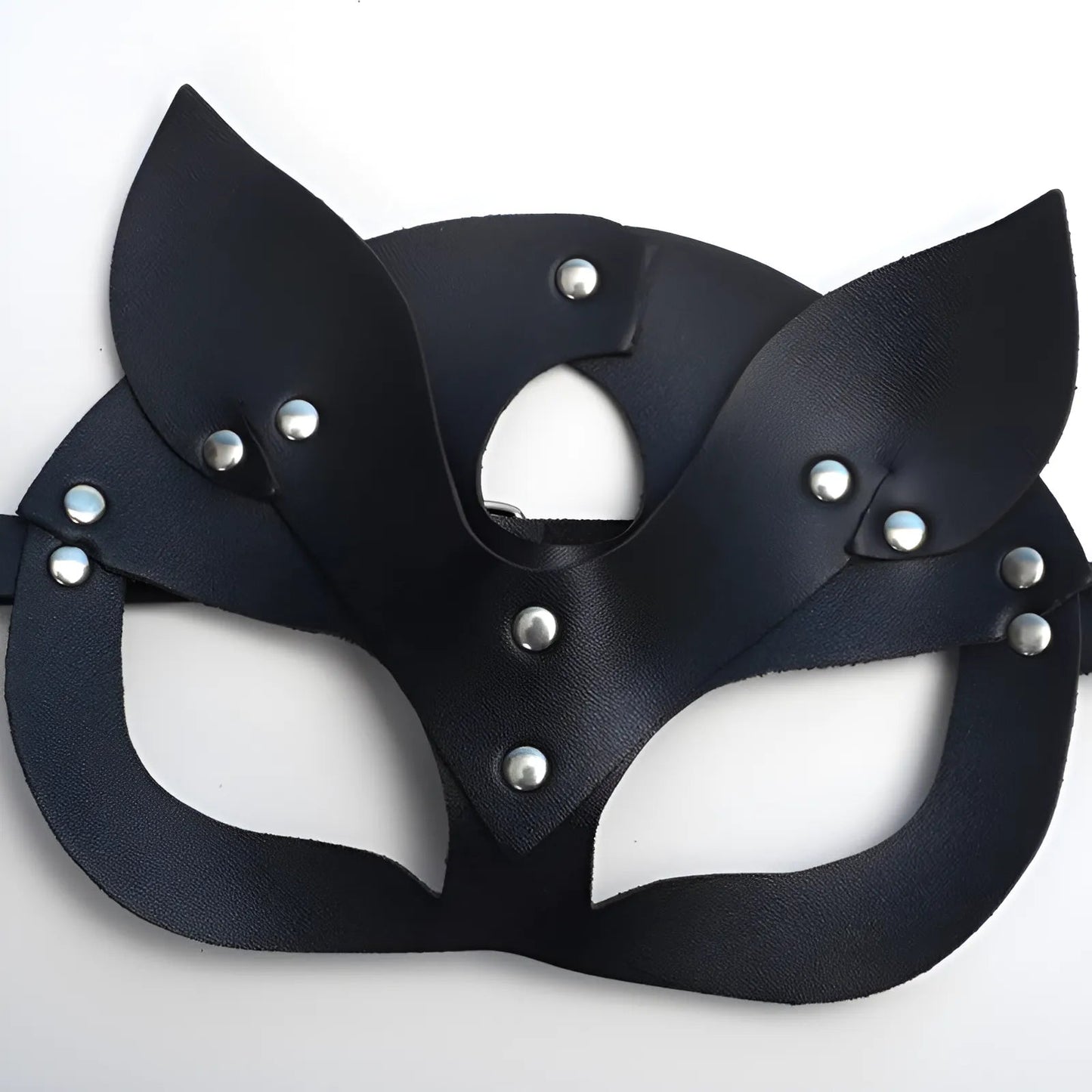 Black Leather Mask with Ears