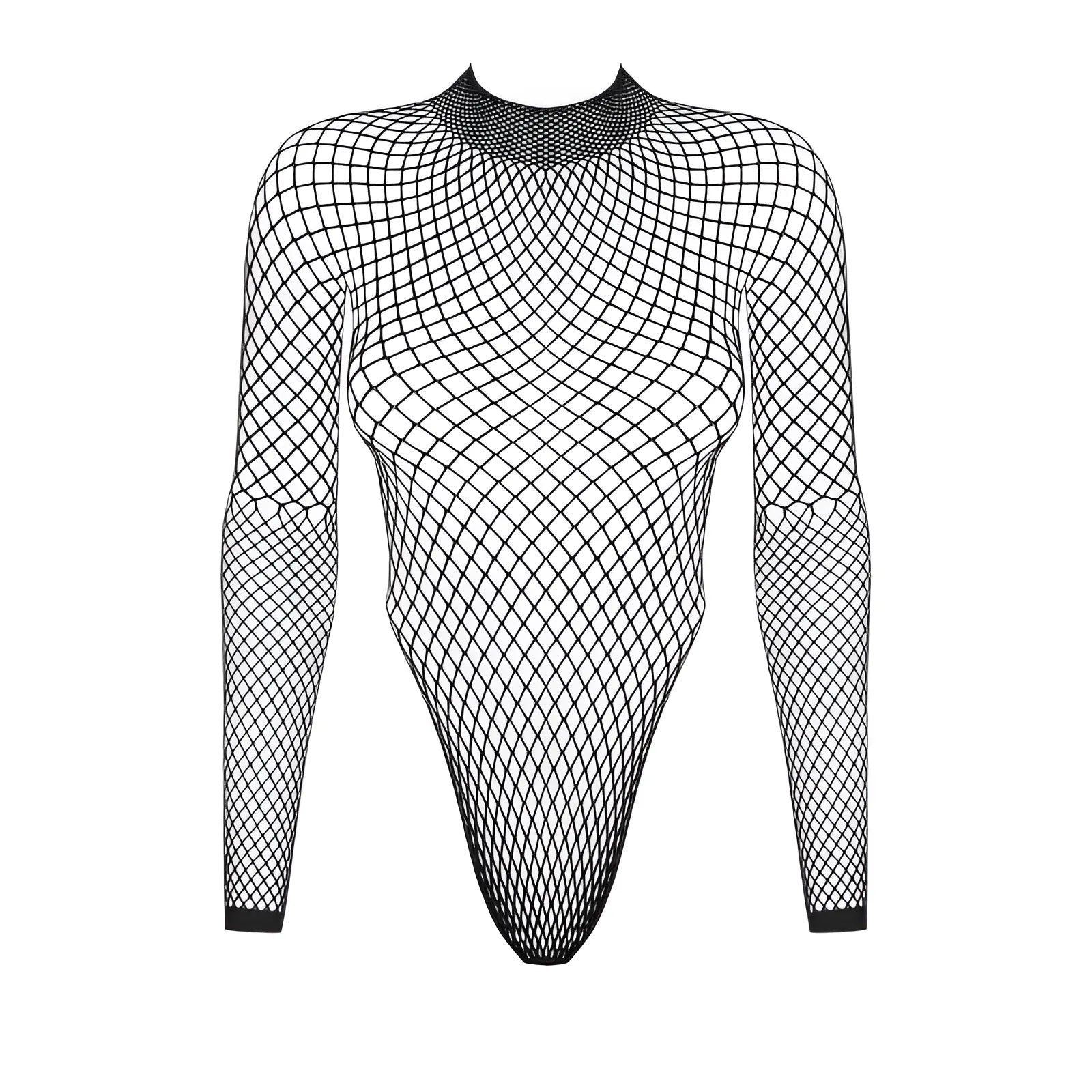 Black Long Sleeve Mesh Body