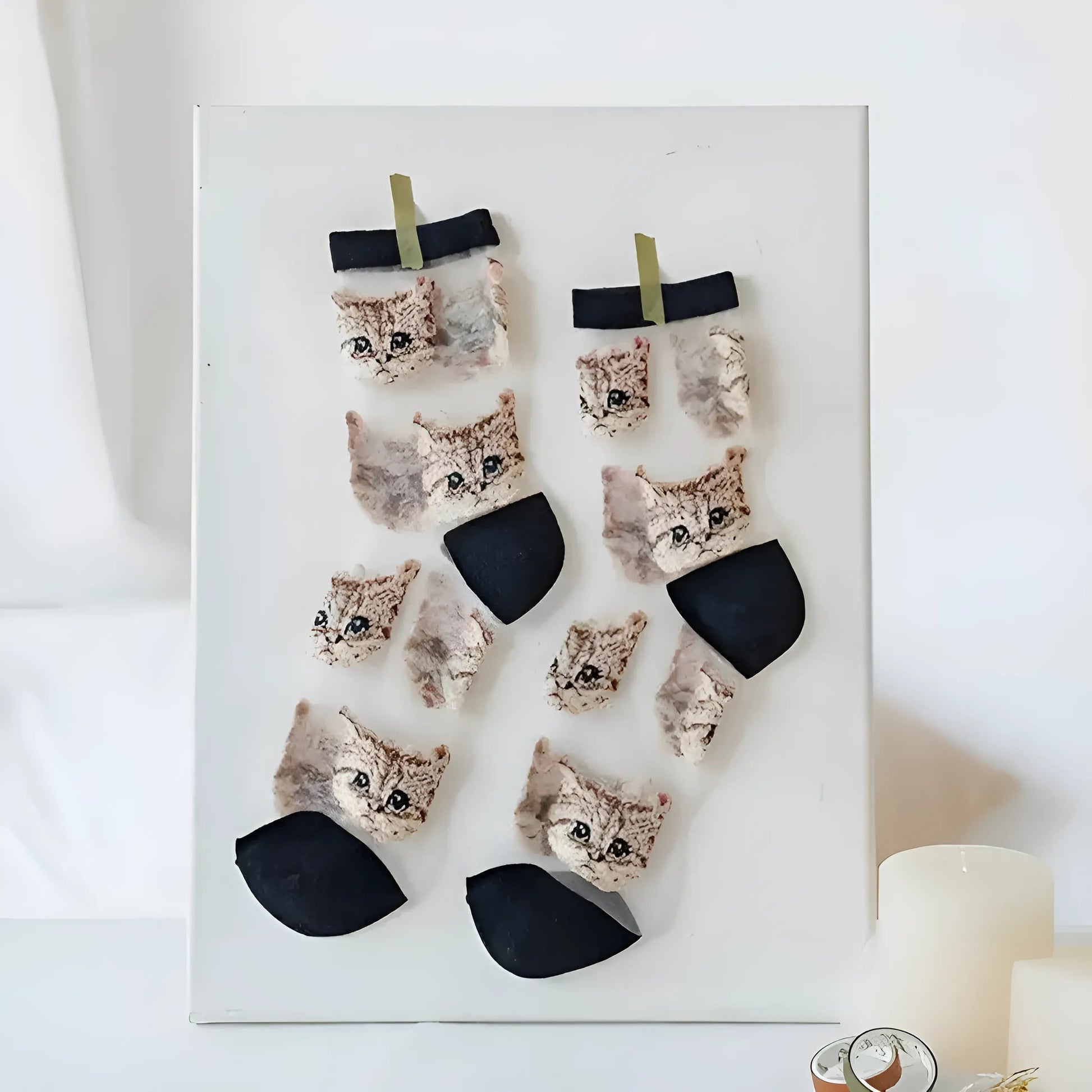 Black Long Transparent Cat Socks