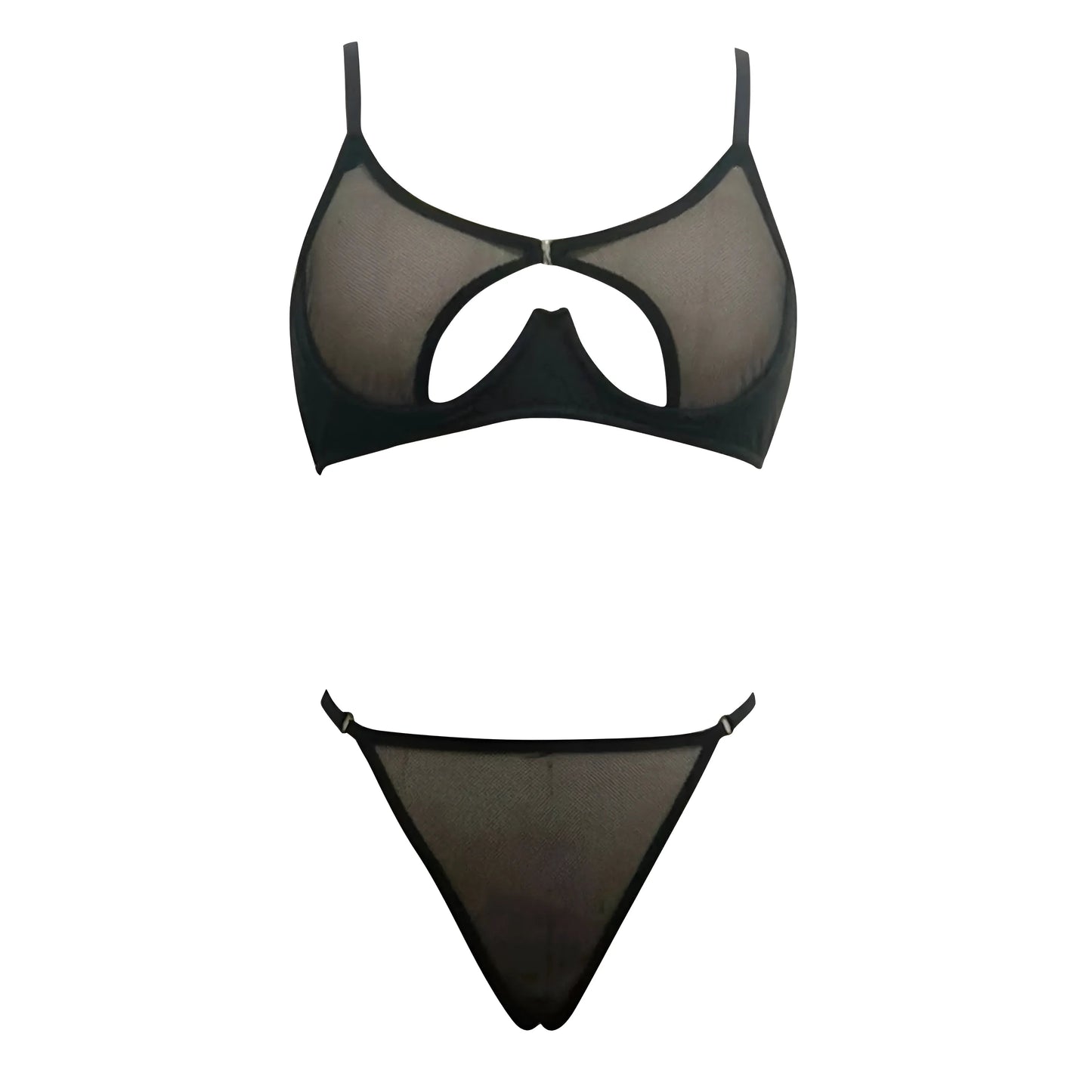 Black Mesh Lingerie Set