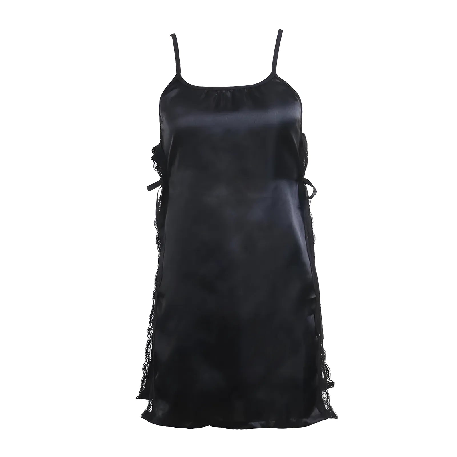 Black Nightdress with Deep Slit