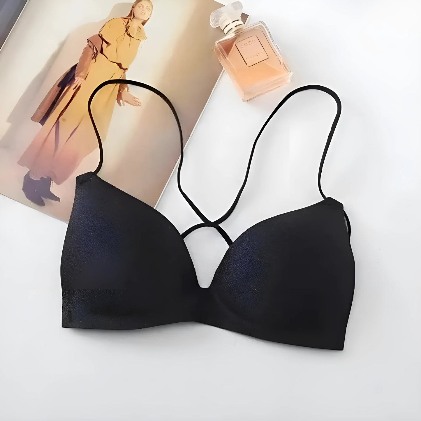 Black Seamless Push-Up Bra