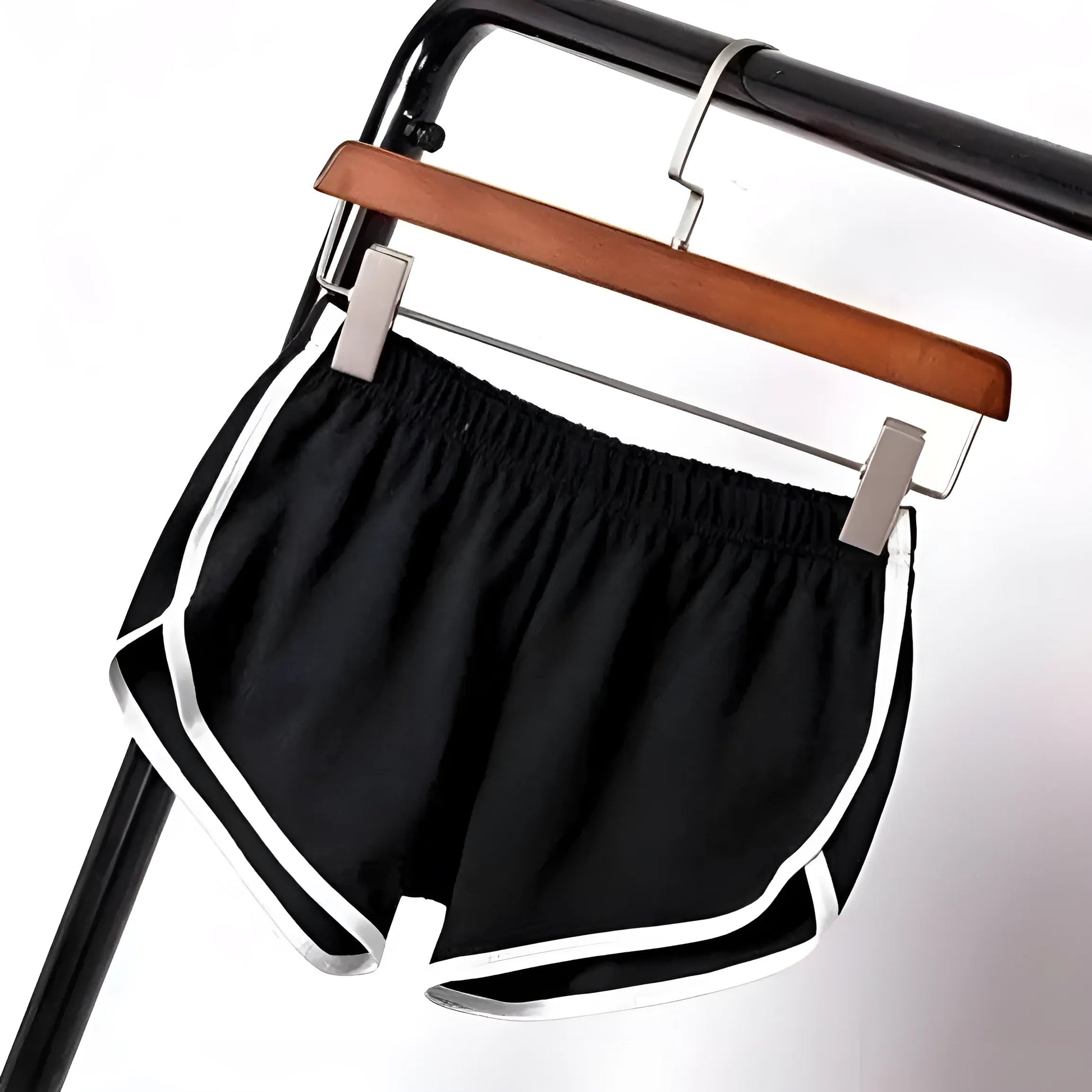 Black Sport Shorts with White Trim