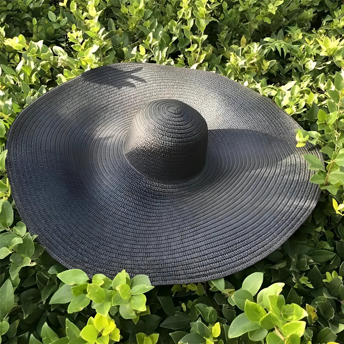 Black Wide Brim Beach Hat