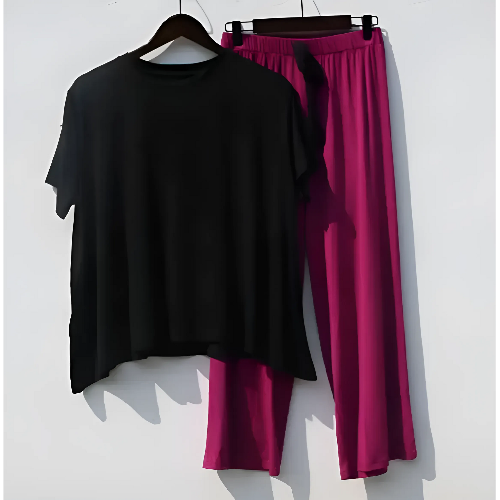 Black Women's Pyjamas with Long Trousers