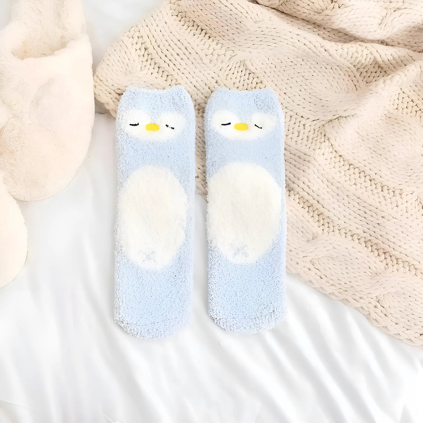 Blue Animal-Themed Funky Socks