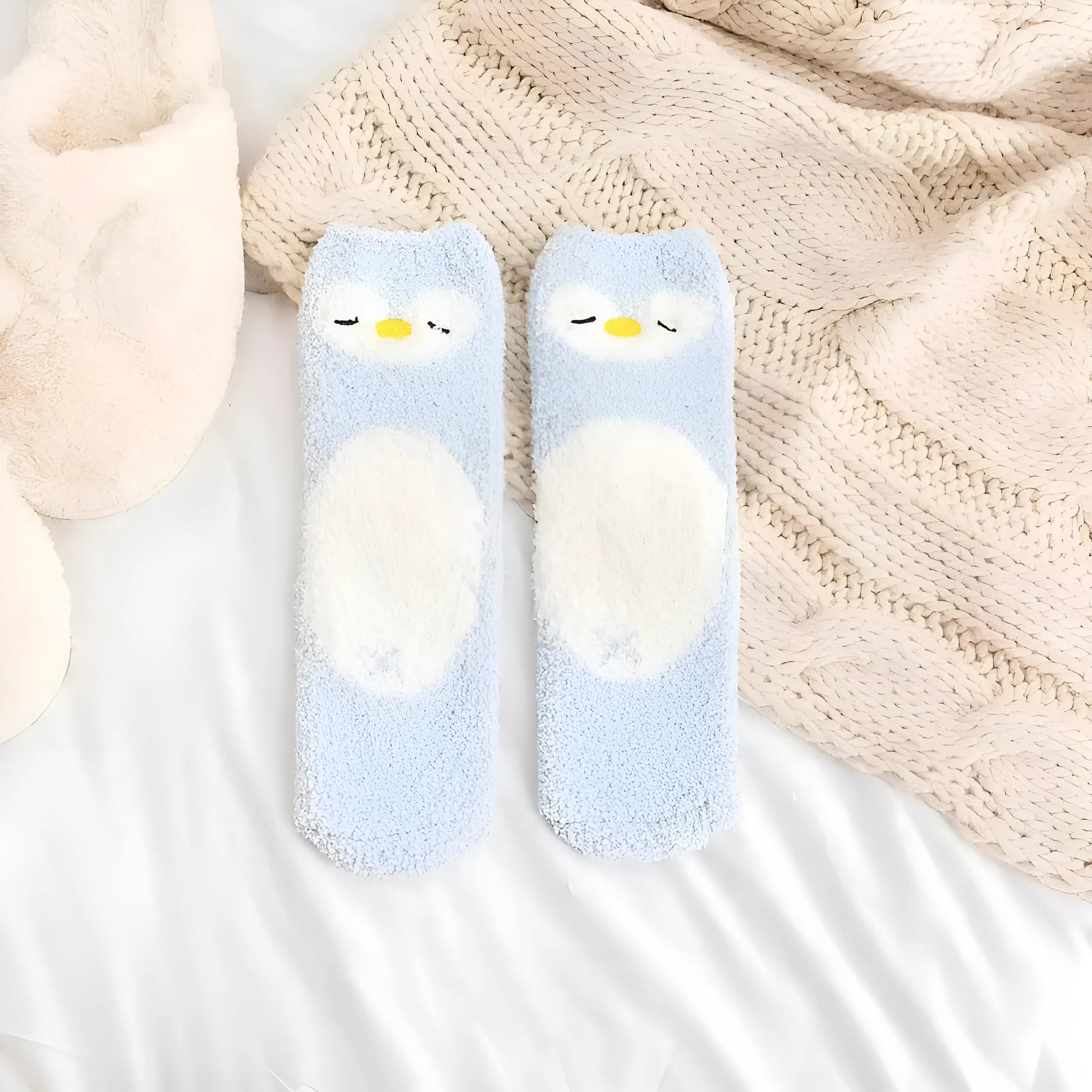 Blue Animal-Themed Funky Socks