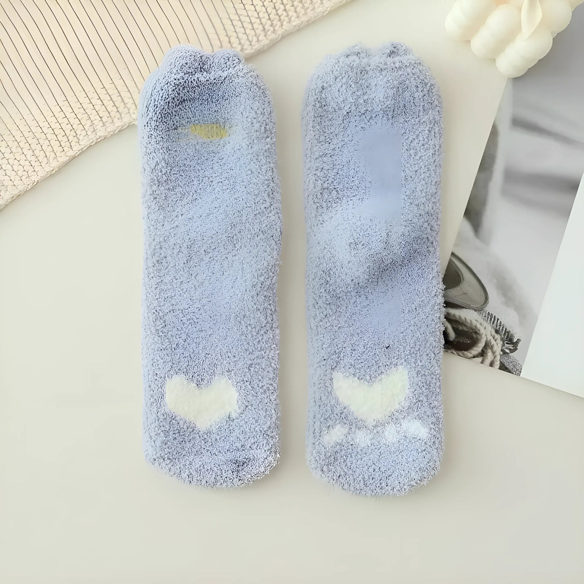 Blue Fluffy Women's Socks