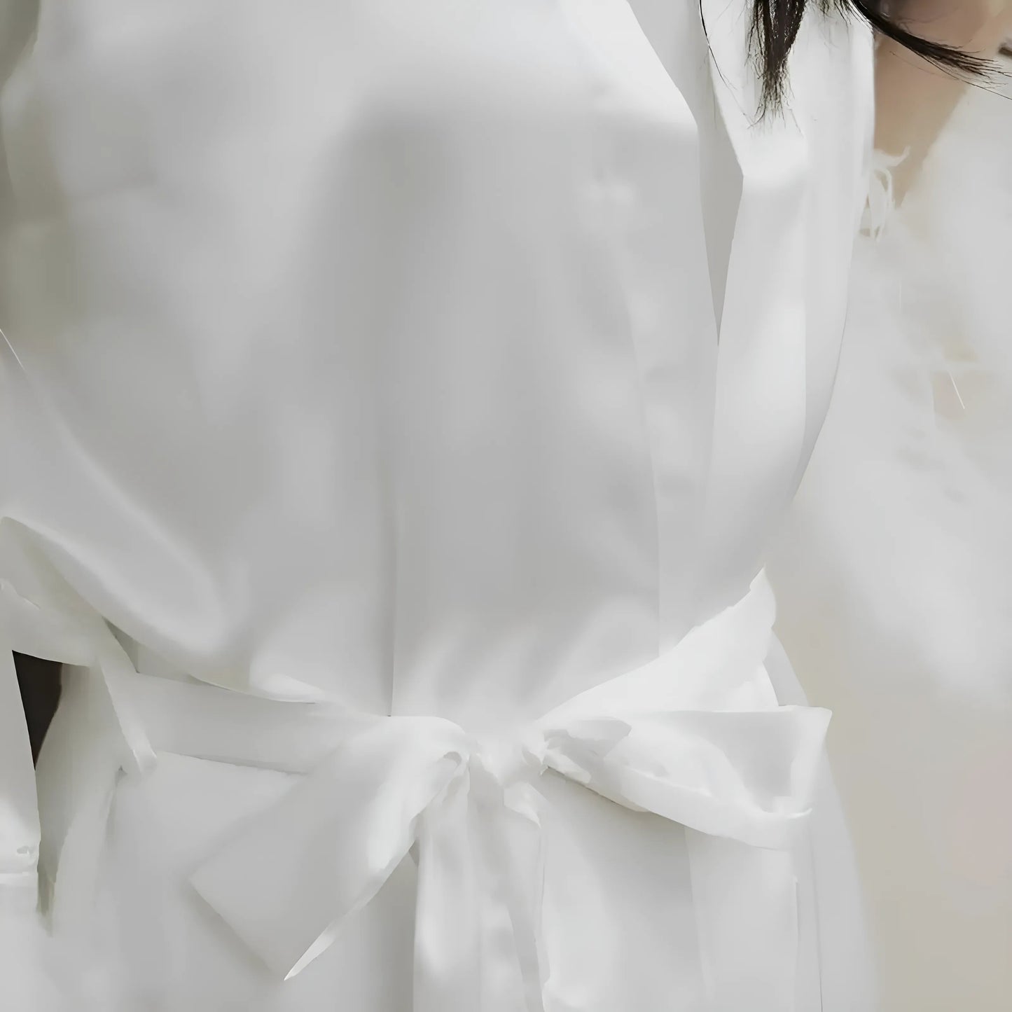 Bridal Robe with Feathers