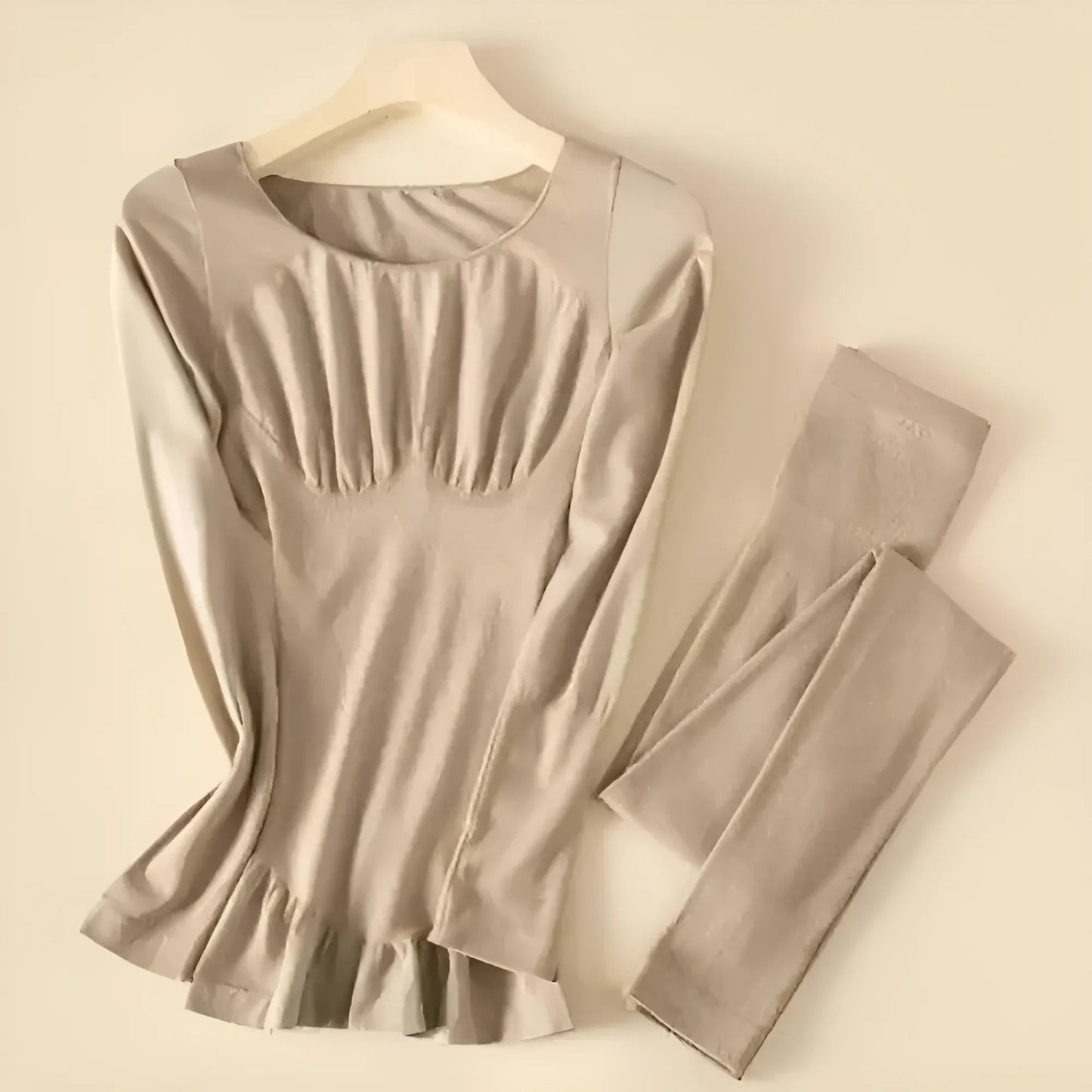 Brown Women's Thermal Underwear Set