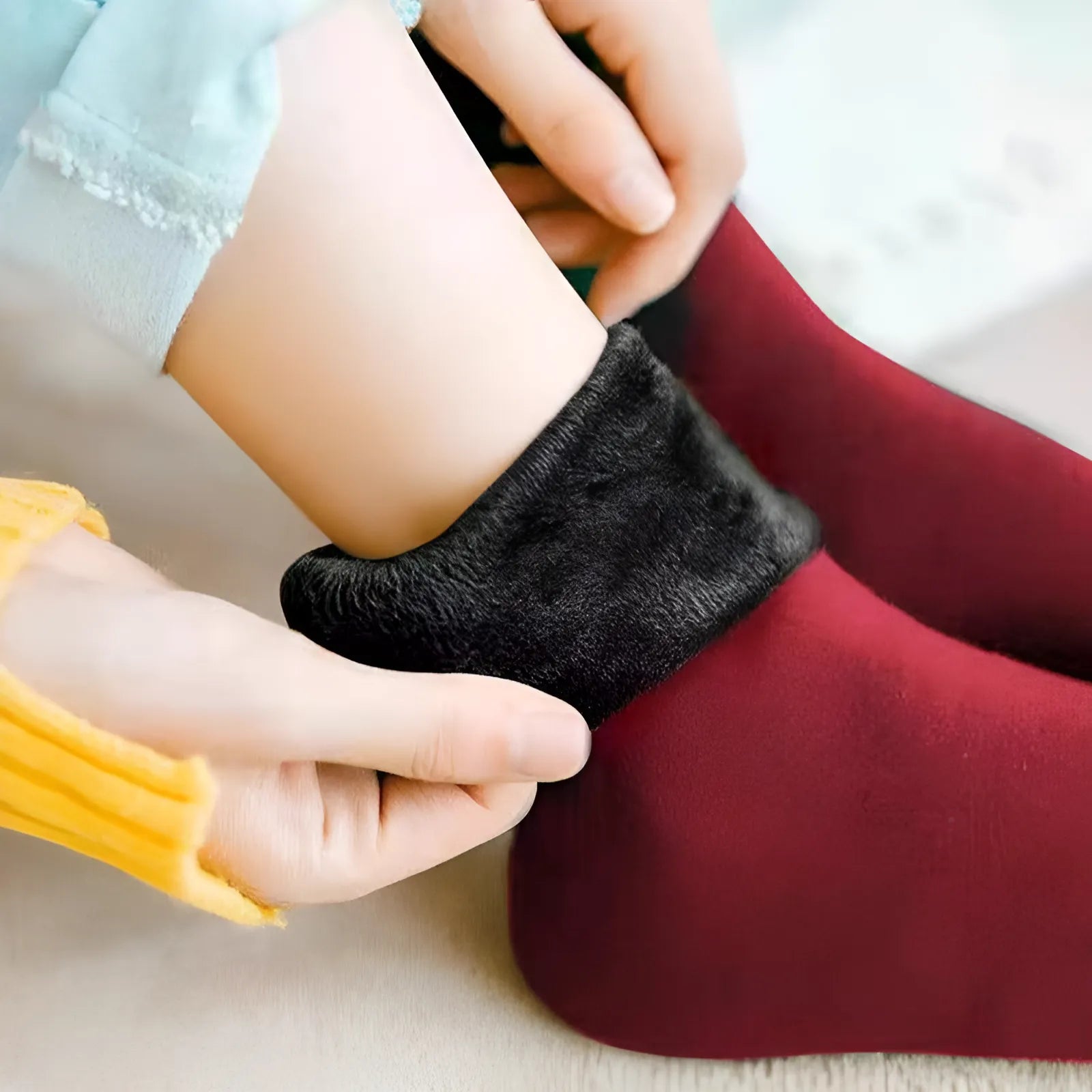 Burgundy Classic Thermal Socks