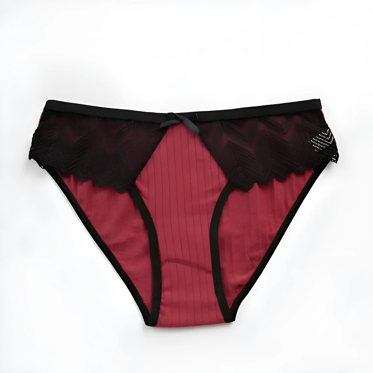Burgundy Lace Trimmed Tights