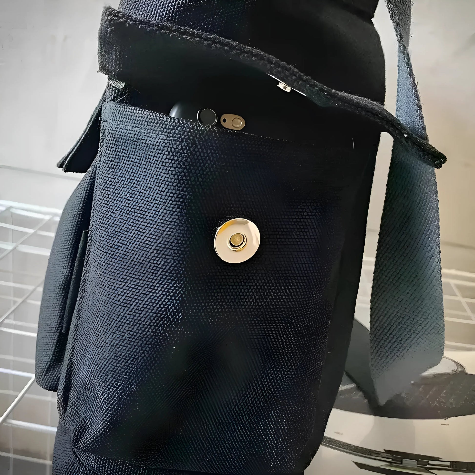 Canvas Tote Bag with Pockets