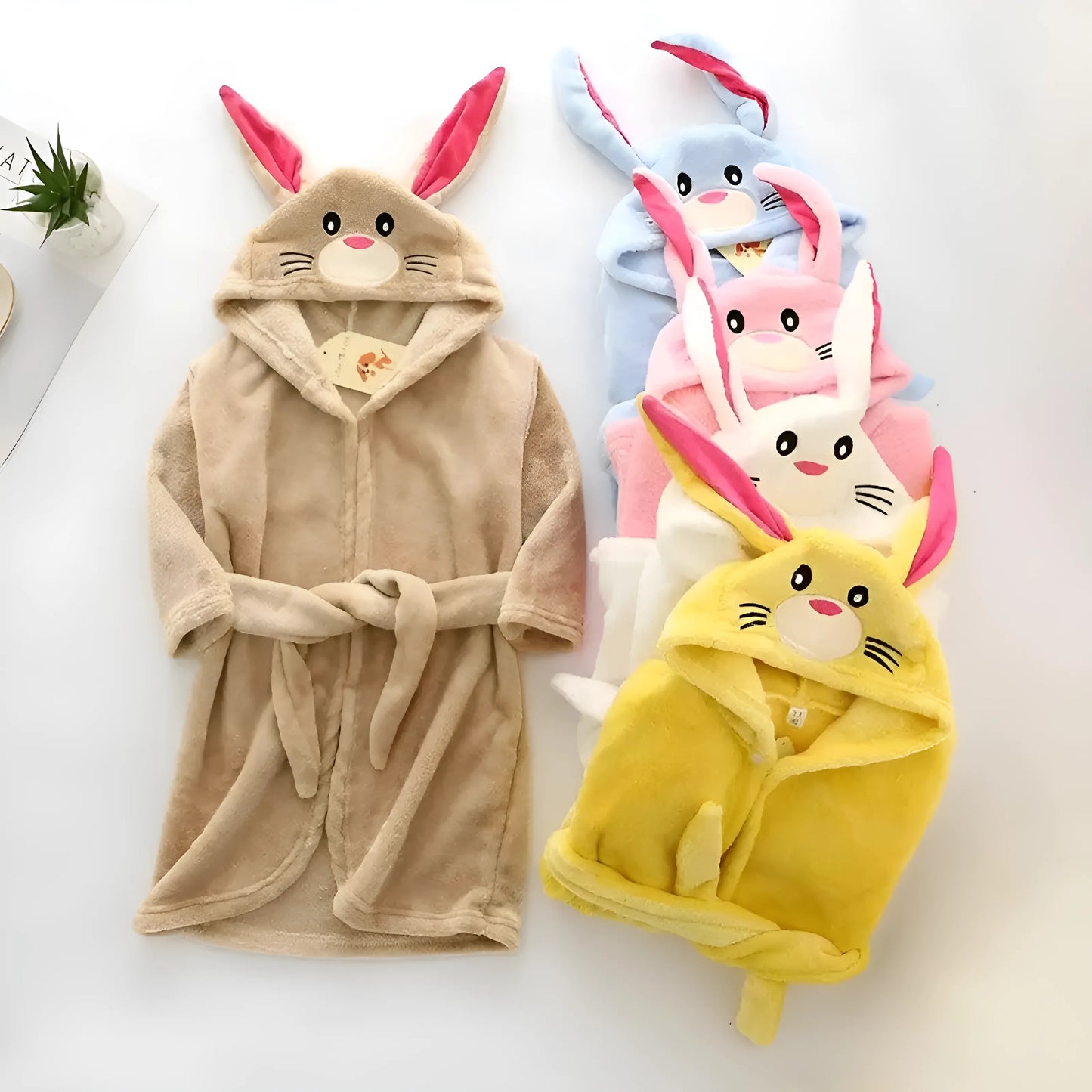 Children's Bunny Motif Bathrobe