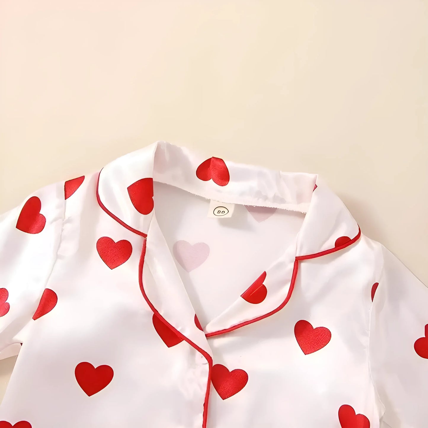 Children's Long Sleeve Heart Print Pyjamas