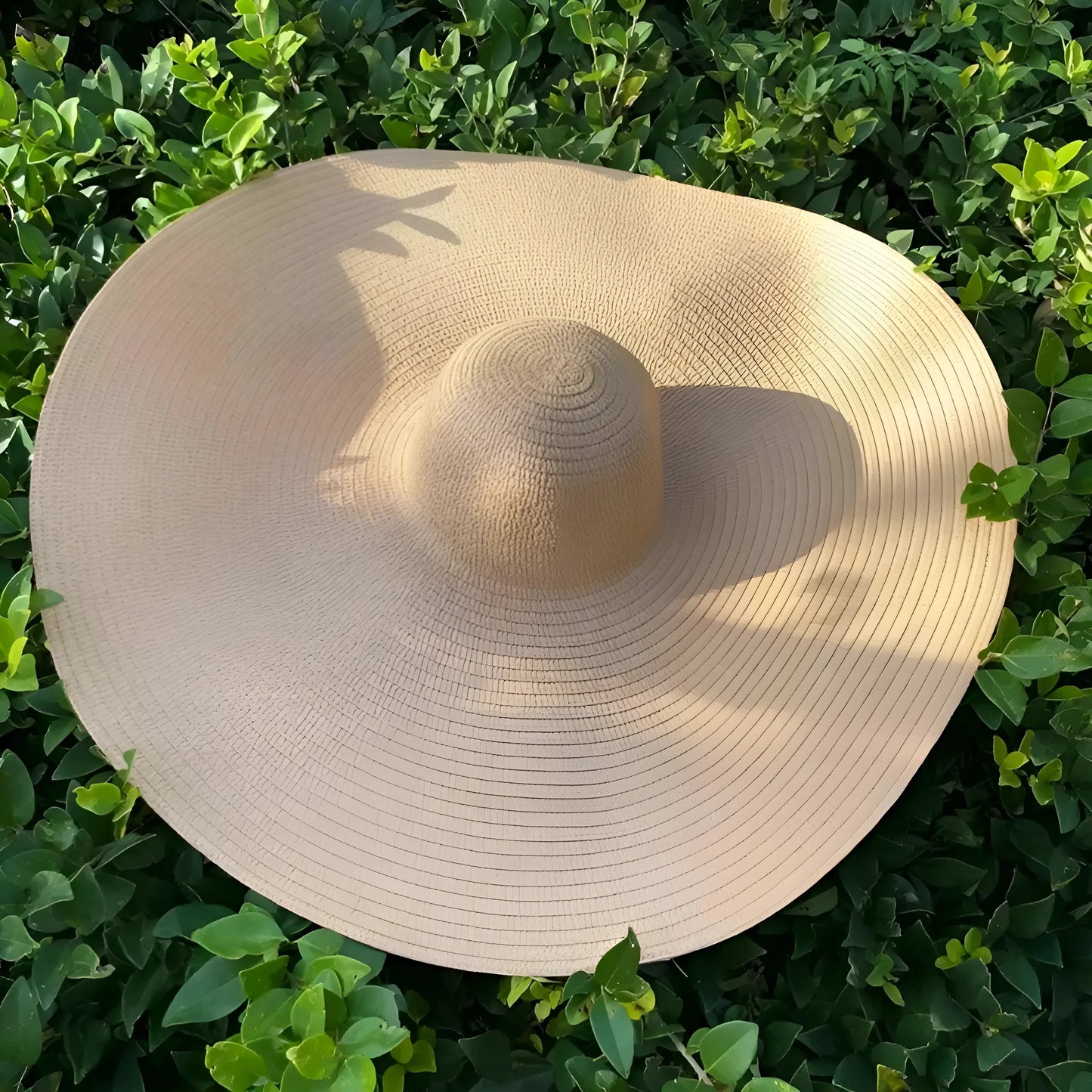 Dark Beige Wide Brim Beach Hat