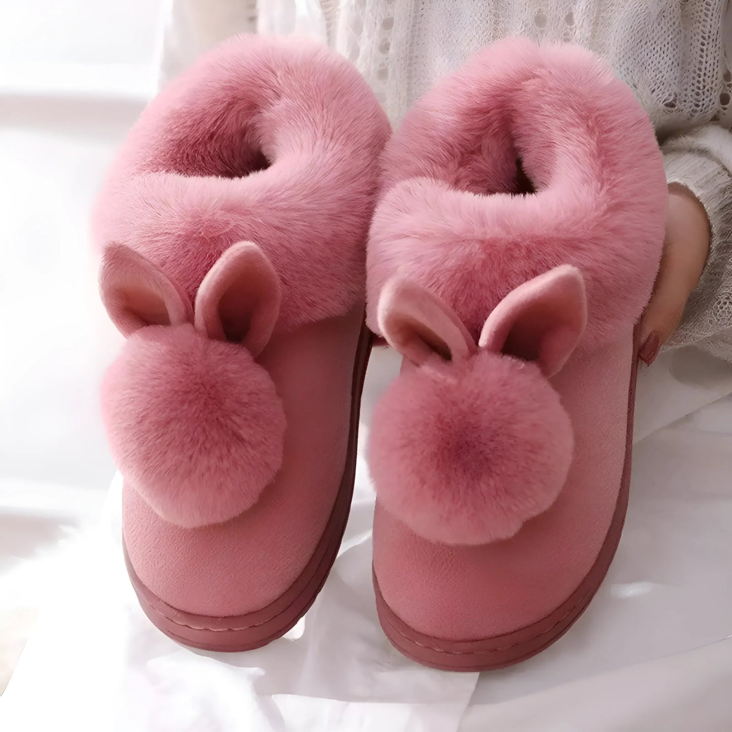 Dark Pink Women's Slip-On Slippers