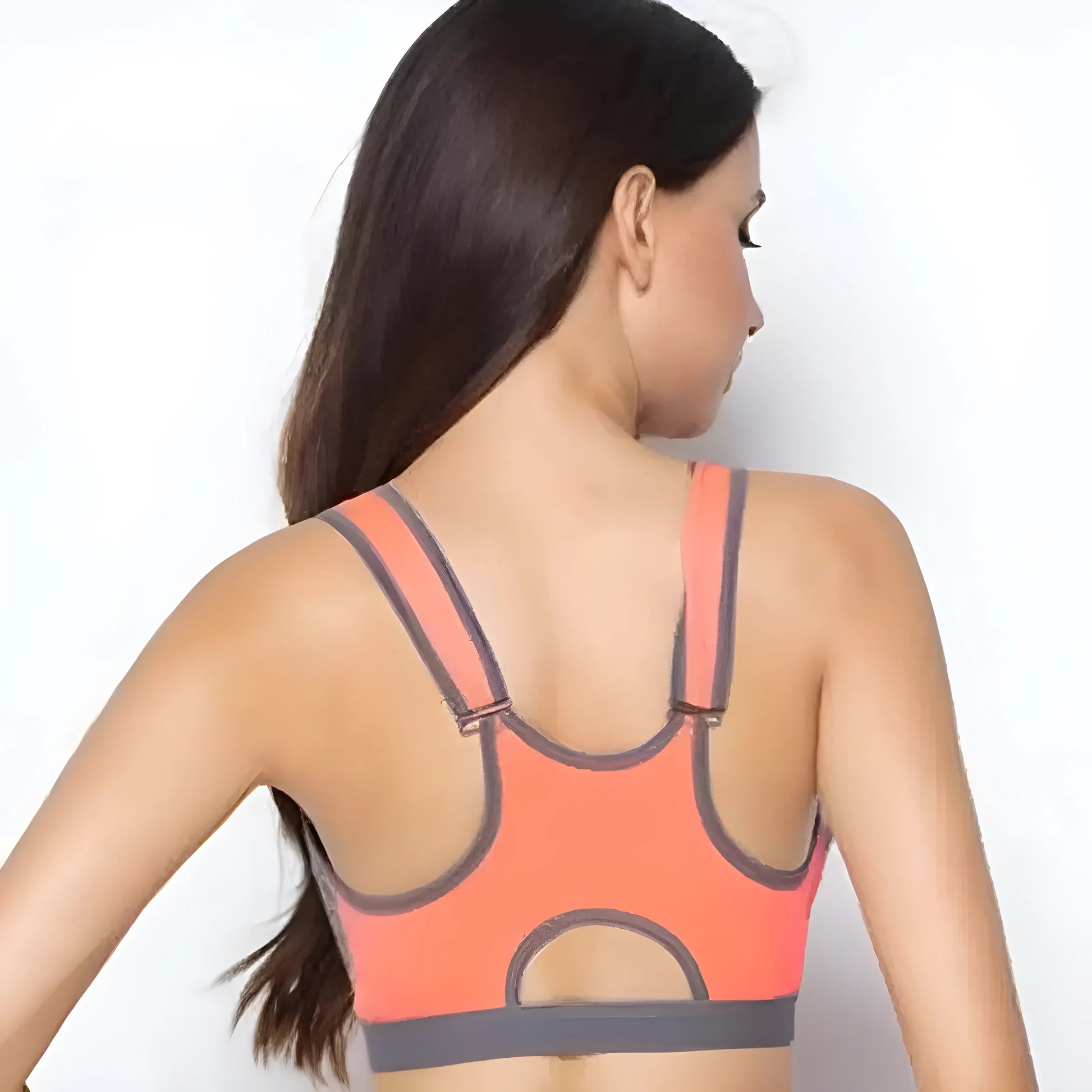 Double Sports Bra with Zip