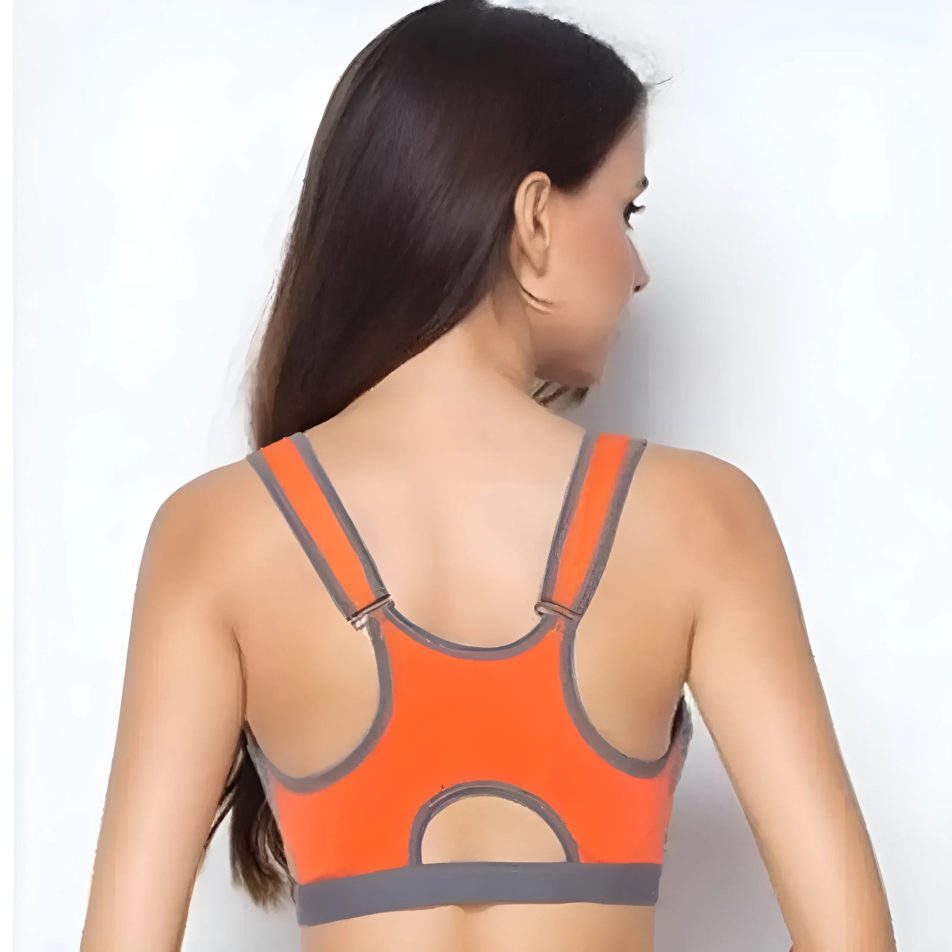 Double Sports Bra with Zip