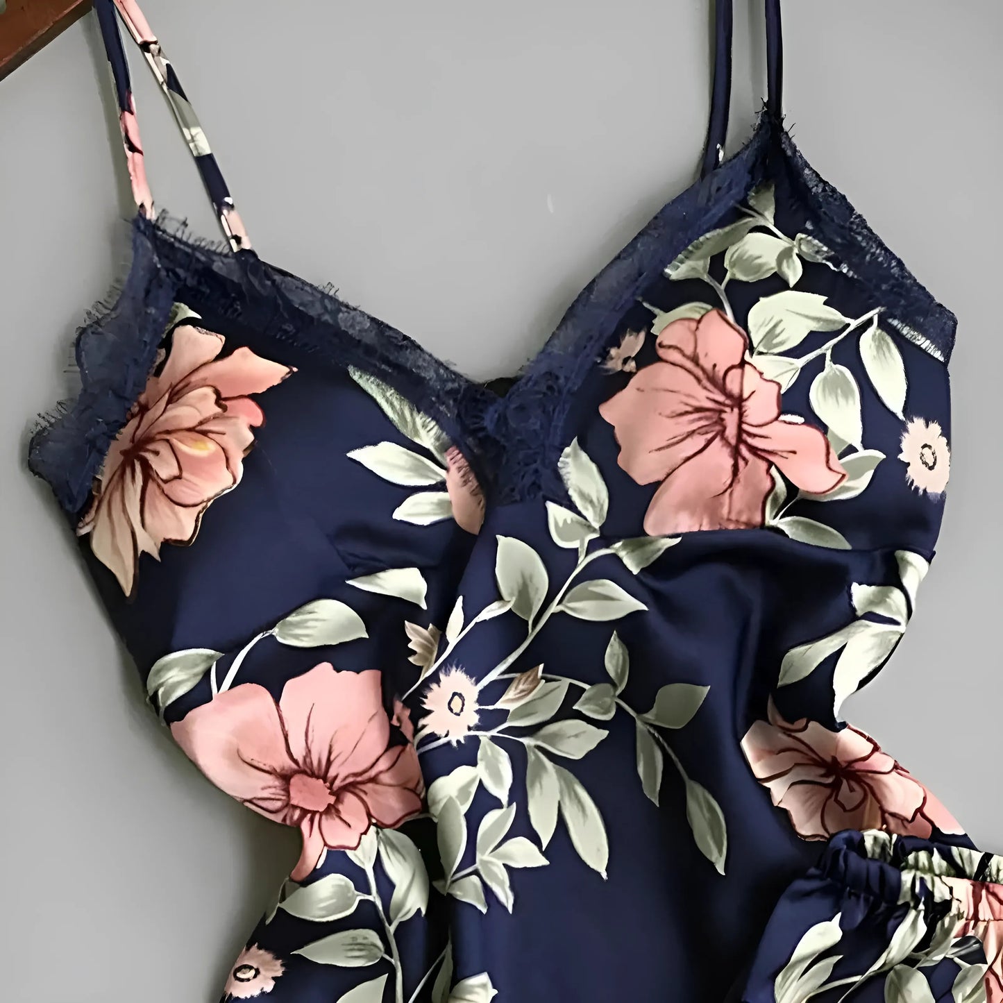 Floral Pyjama Set with Top and Shorts