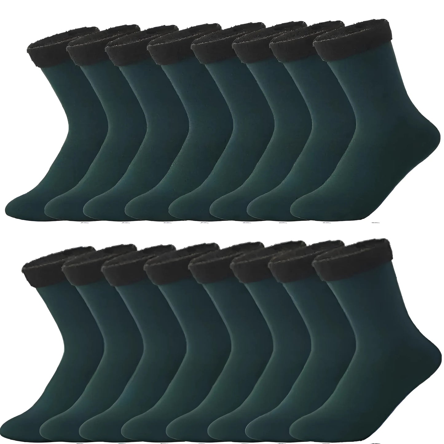 Green Classic Thermal Socks - Pack of 8