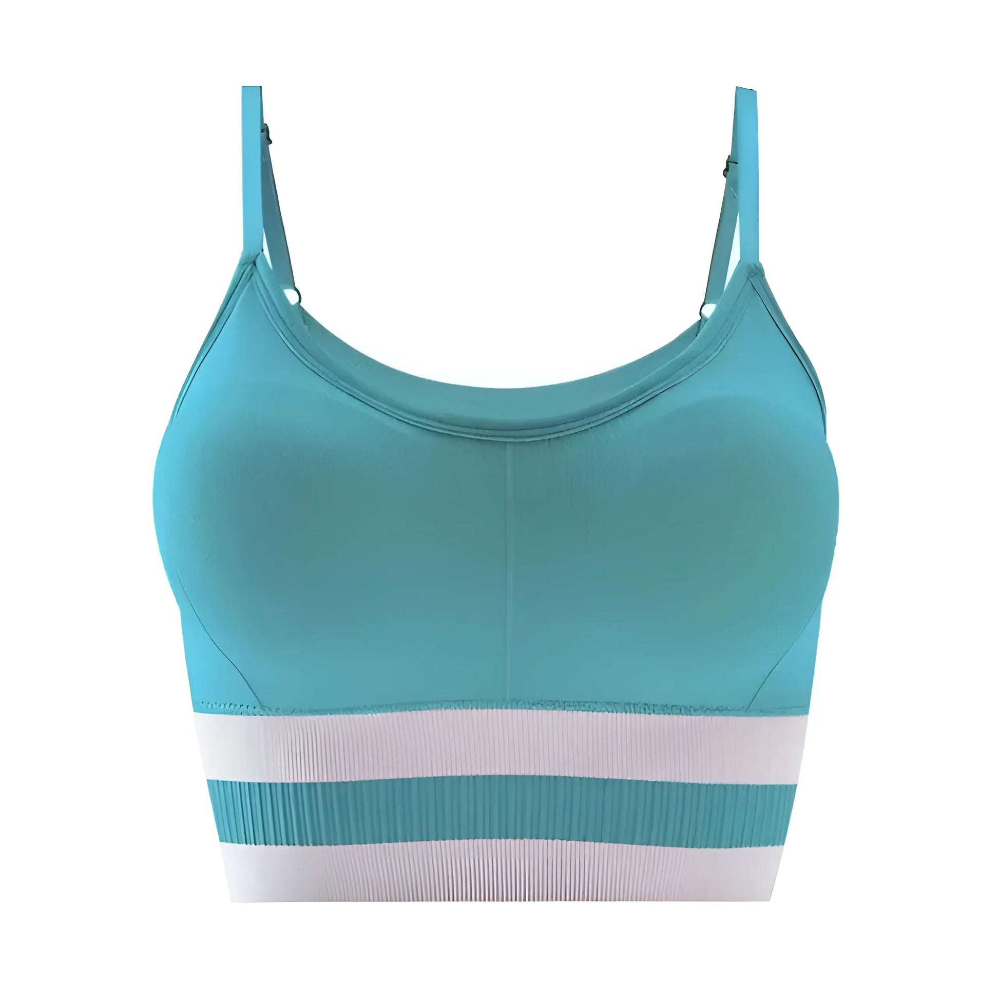 Green Sport Bra with Straps