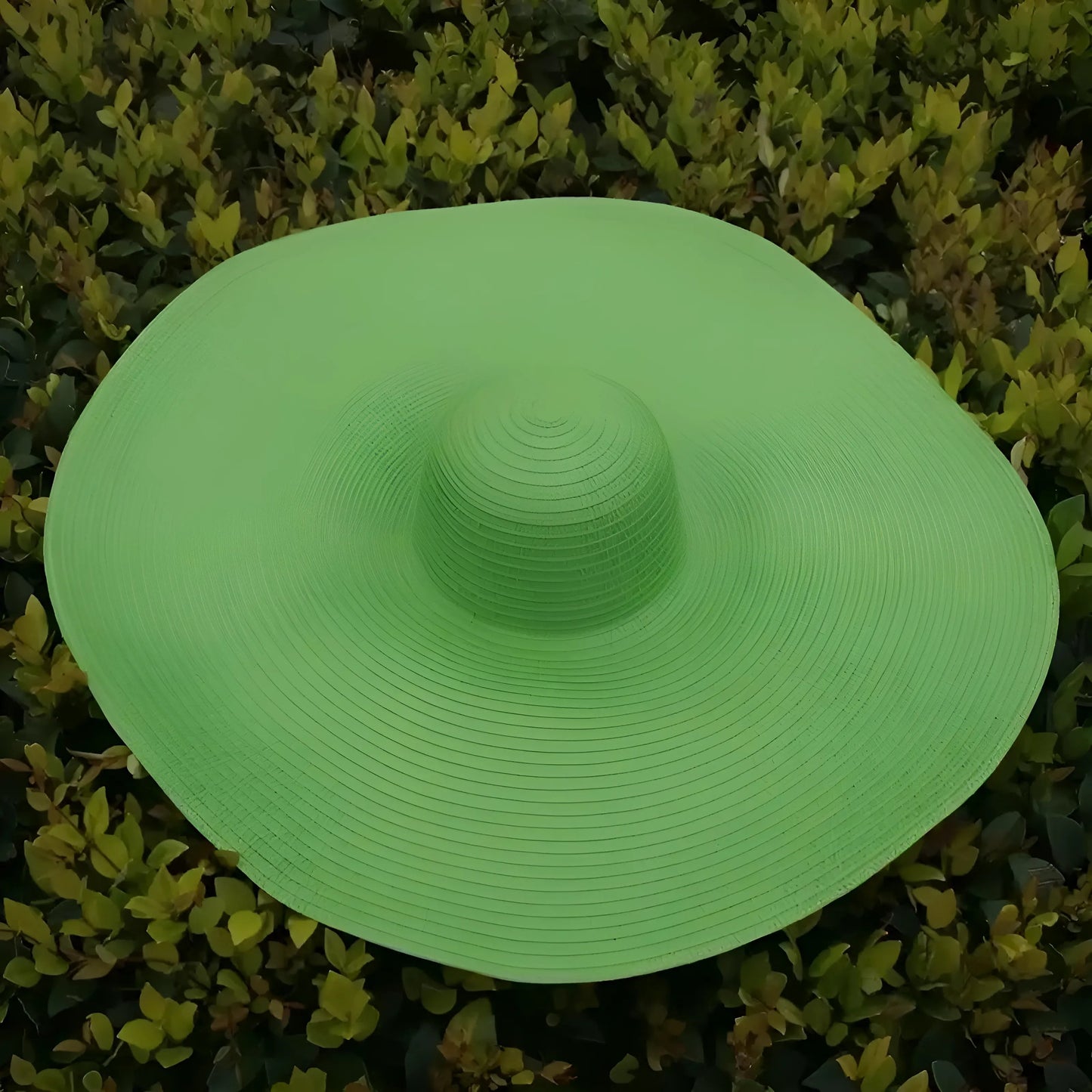 Green Wide Brim Beach Hat