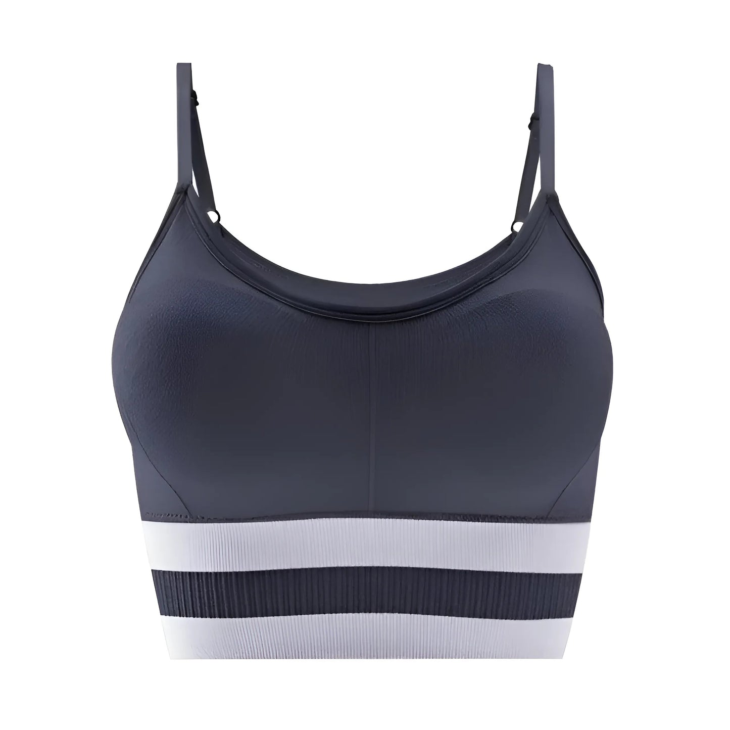Grey Sport Bra with Straps